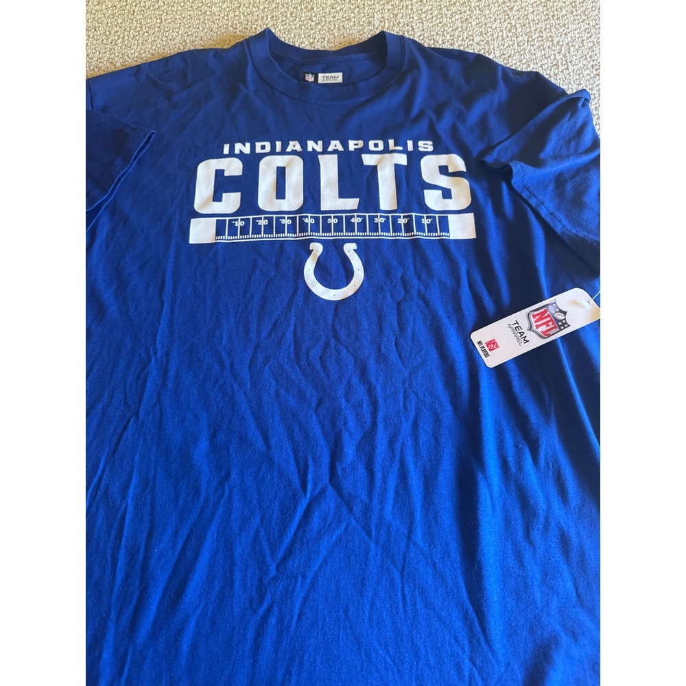 NFL Team Apparel Indianapolis Colts T-Shirt Blue XL Football Graphic Tee New